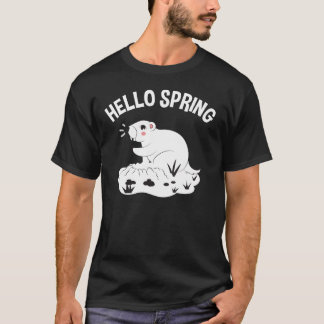 Camiseta Groundhog Day Gifts Hello Primavera 52