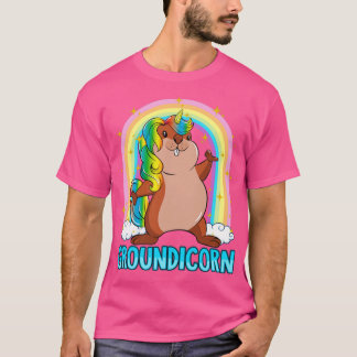 Camiseta Groundhog Day Groundicorn Unicorn Cute Girly