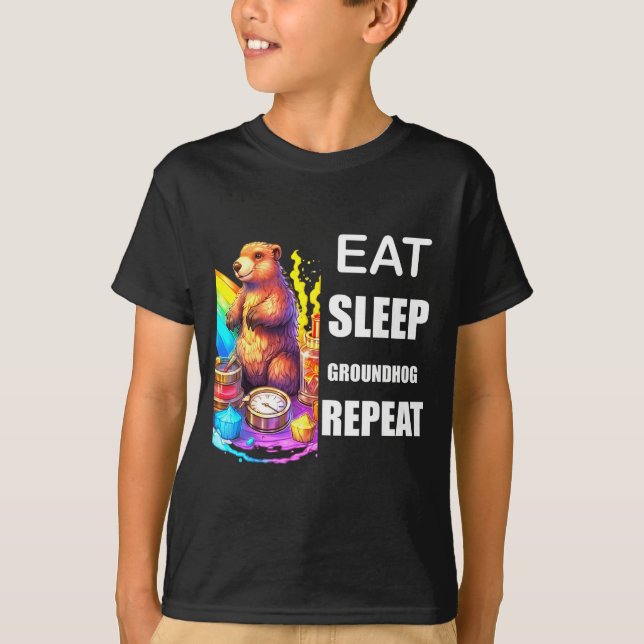 Camiseta Groundhog Day Rainbow Pride Diversity Harmony Lgbt (Frente)