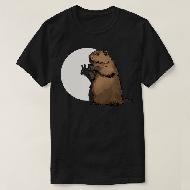 Camiseta Groundhog Day Shadow Puppet Engraçado Presente (Frente do Design)
