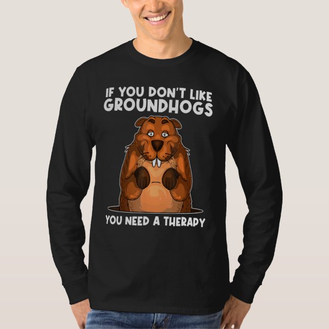 Camiseta Groundhog Para Homens Mulheres Rodando O Dia 5 (Frente)