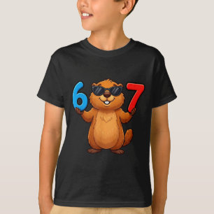 Camiseta Groundhog Seis Sete Gotejamento 67 Meme Engraçado