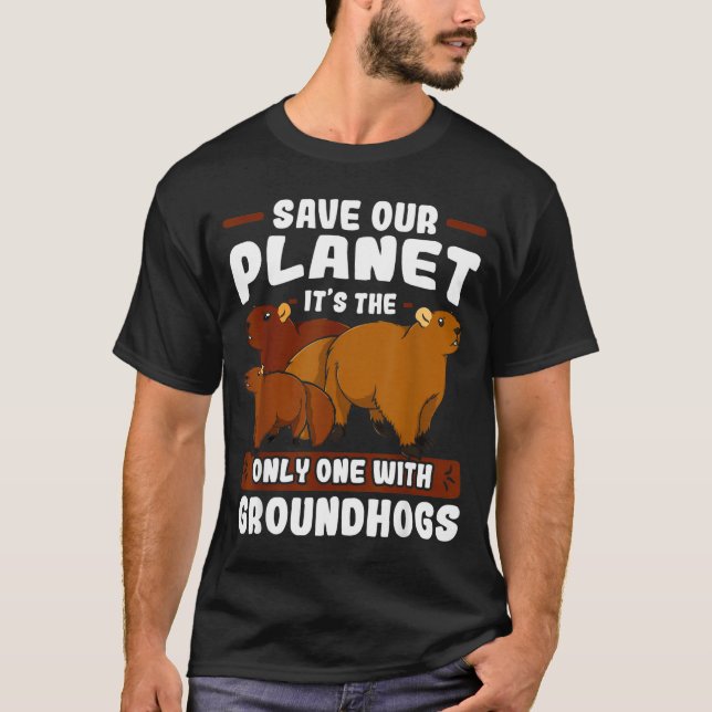 Camiseta Groundhog Woodchuck Marmot Animal Ground Squirrels (Frente)