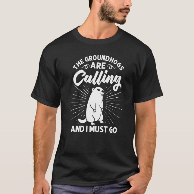 Camiseta Groundhog Woodchuck Marmot Animal Ground Squirrels (Frente)