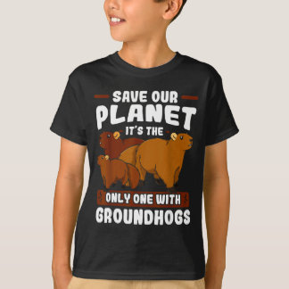 Camiseta Groundhog Woodchuck Marmot Animal Ground Squirrels
