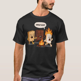 Camiseta Group Hug Marshmallow Campfire Smores Camper Campi