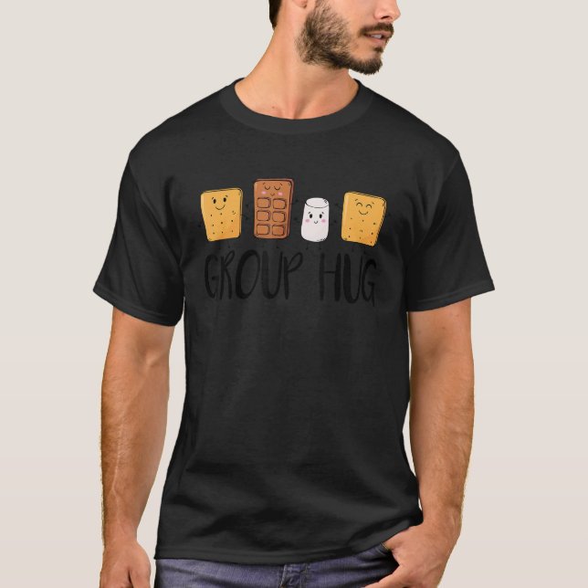 Camiseta Group Hug S'mores Marshmallow Camping Campfire Smo (Frente)