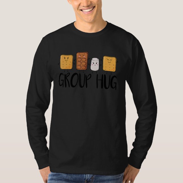 Camiseta Group Hug S'mores Marshmallow Camping Campfire Smo (Frente)