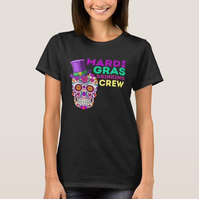 Camiseta Group Mardi Gras Drinking Crew Matching Mardi Gras (Frente)