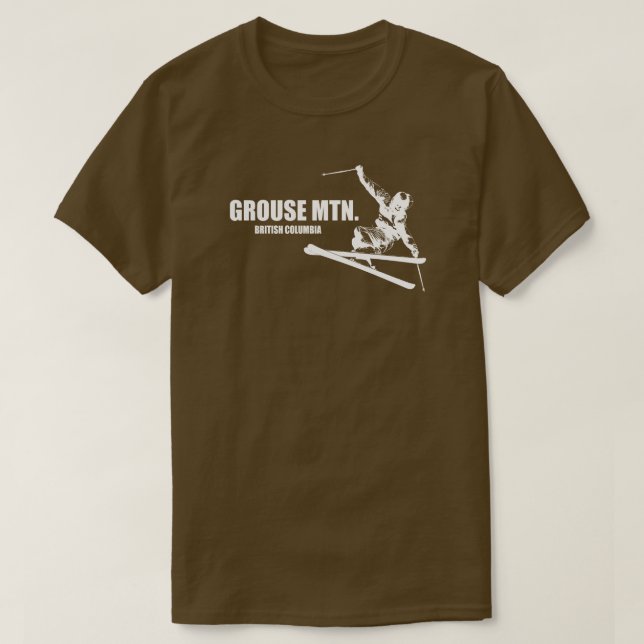 Camiseta Grouse Mountain British Columbia Skier (Frente do Design)