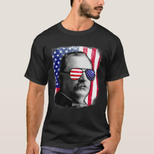 Camiseta Grover Cleveland, Bandeira Dos Eua, 4 De Julho