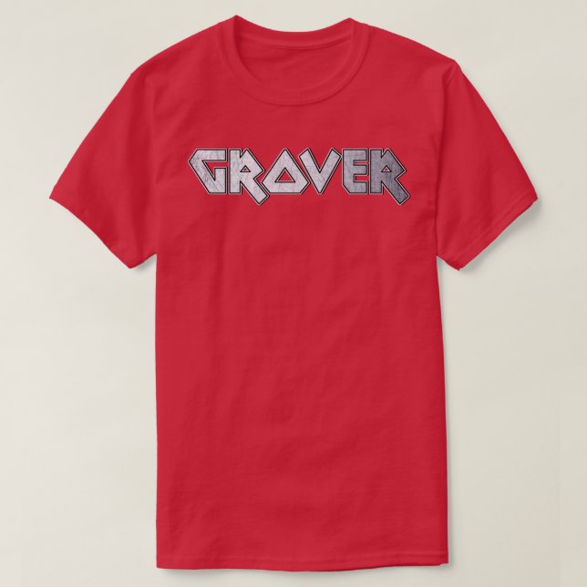 Camiseta Grover de metal pesado (Frente do Design)