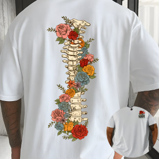 Camiseta Grow Through It Floral Quote Botanical Inspiration