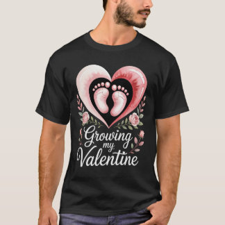 Camiseta Growing My Valentine By Feet Heart Art 