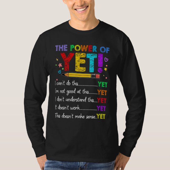 Camiseta Growth Mindset Teacher Kindness Power Of Yet Inspi (Frente)