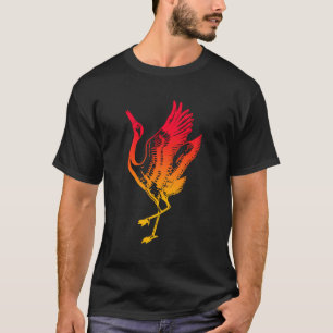 Camiseta Grua Vermelha Sunrise Cargueira Japonesa Bandeira