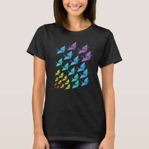 Camiseta Gruas de Origami Arte Japonês de Grou de Origami