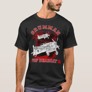 Camiseta Grumman F8F Bearcat Avião-Combatente da Marinha