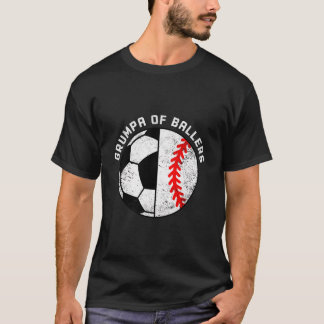 Camiseta Grumpa De Ballers Engraçado Futebol De Baseball Gr