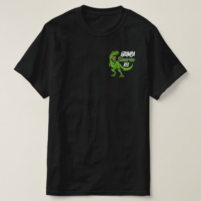 Camiseta Grumpa-Saurus Rex Dinosaur GrumpaSaurus (Frente do Design)
