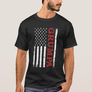 Camiseta Grumpa Us Bandeira Americana Para O Avô