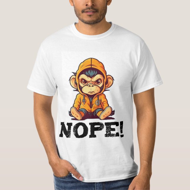 Camiseta Grumpy Ape: Funny design for monkey lovers T-Shirt (Frente)