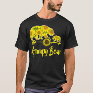 Camiseta Grumpy Bear Sunflower Funny Mother Father Gifts