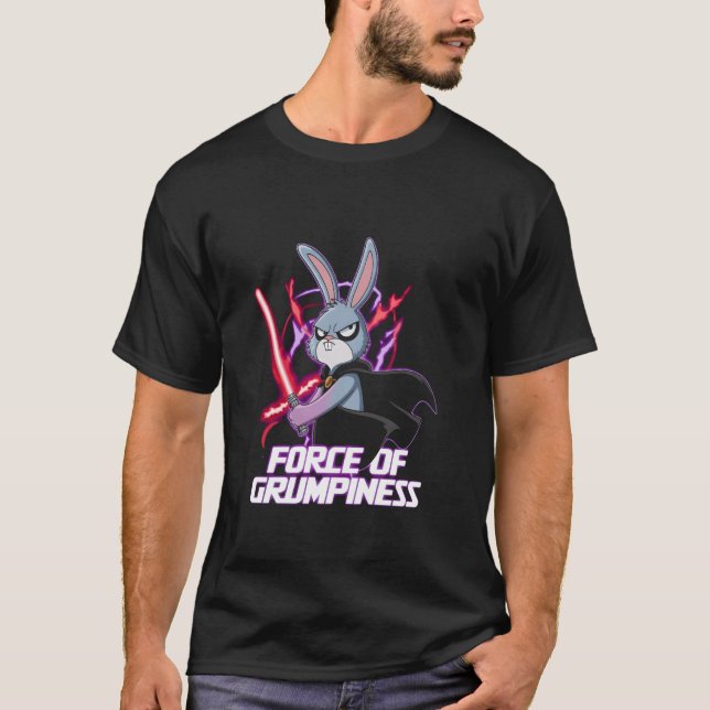 Camiseta Grumpy Bunny FORCE OF GRUMPINESS Viral Trend Funny (Frente)