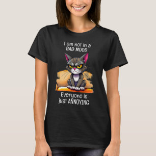 Camiseta Grumpy Cat Funny Quote Preto