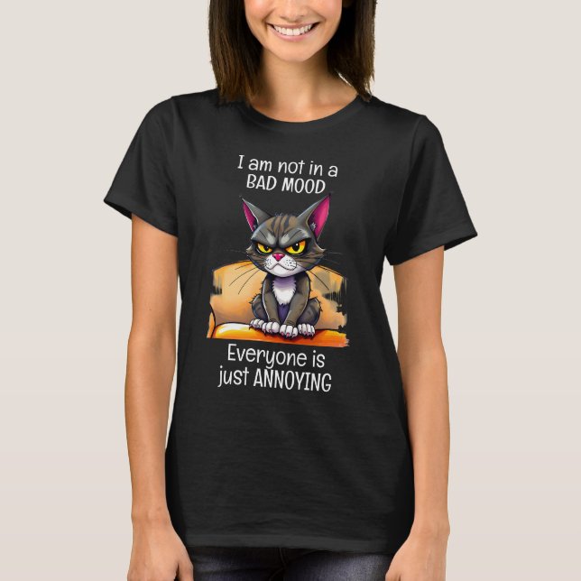 Camiseta Grumpy Cat Funny Quote Preto (Frente)