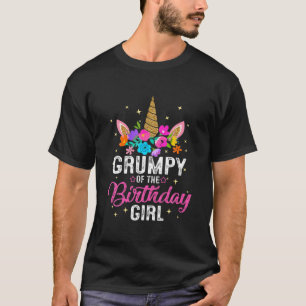 Camiseta Grumpy Da Mãe De Aniversário Dotada De Unicorn Bi