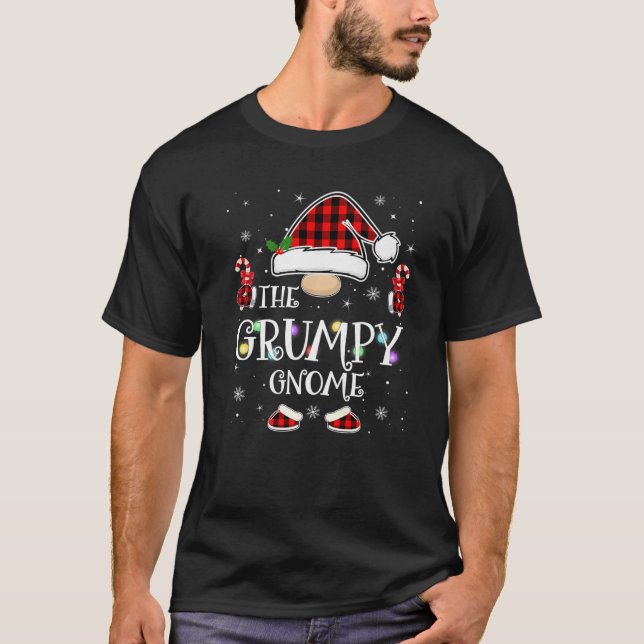 Camiseta Grumpy Gnomo Buffalo Xadrez Matando Família Christ (Frente)