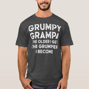 Camiseta Grumpy Grampa Vintage Typografia Antiga Pessoa Ret