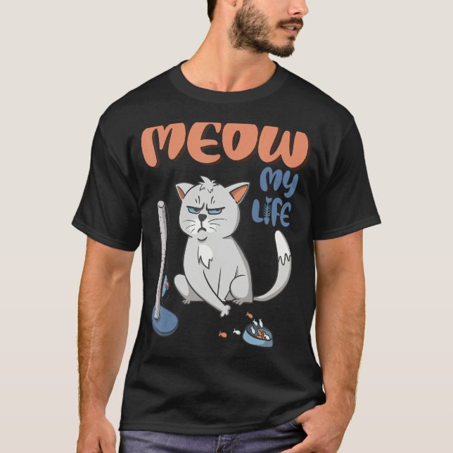 Camiseta Grumpy Grey Cat Funny No BS Given Cat People (Frente)
