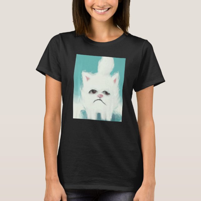Camiseta Grumpy kitten artwork angry cat (Frente)