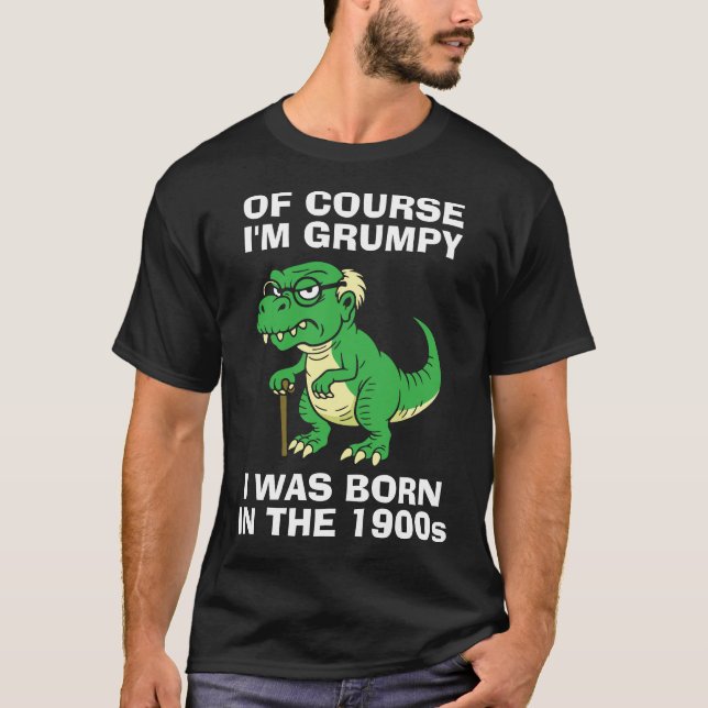 Camiseta Grumpy millennial or boomer T-Rex (Frente)