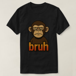 Camiseta Grumpy Monkey “bruh” Meme – Funny Retro Sarcastic
