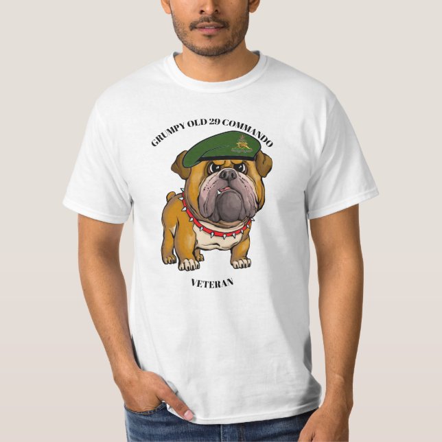 Camiseta Grumpy Old 29 Commando  Royal Artillery Veteran (Frente)
