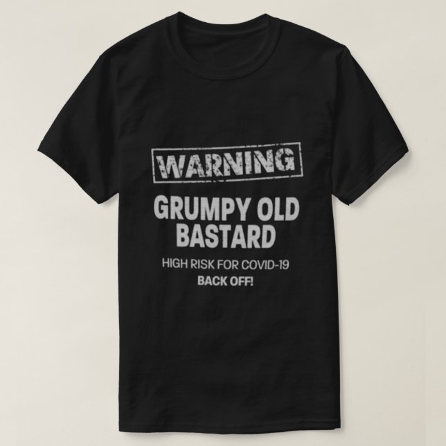 Camiseta Grumpy Old Bastard (Frente do Design)
