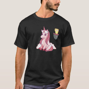 Camiseta Grumpy Pocket Cat Unicorn Enfermeira Média Catico