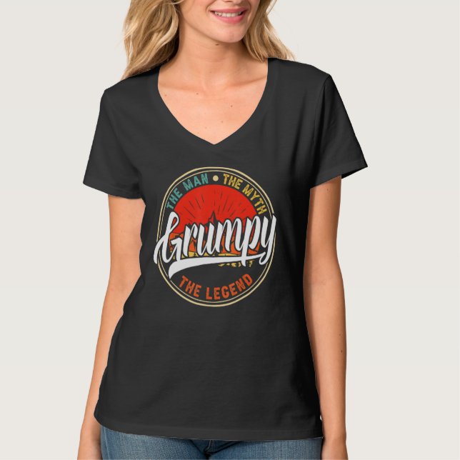 Camiseta Grumpy The Man The Myth The Legend Father s Day (Frente)