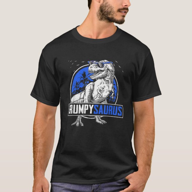 Camiseta Grumpysaurus T Rex Grumpy Surus Dinossaur Família  (Frente)