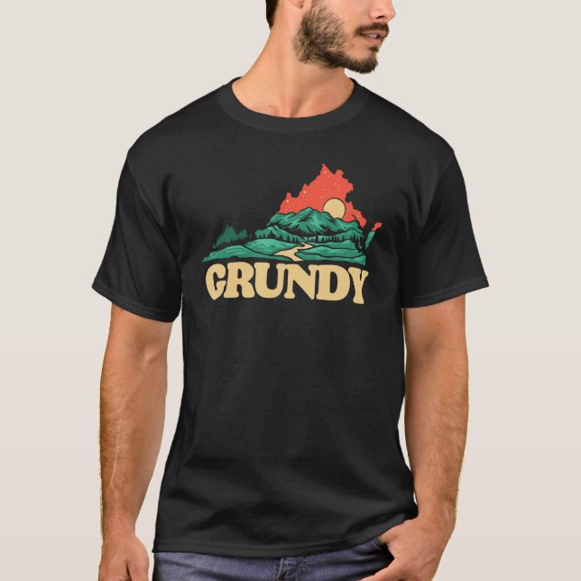 Camiseta Grundy Virginia Mountain Blue Ridge Outdoor Grap (Frente)