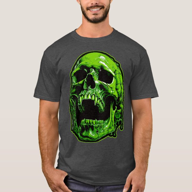 Camiseta Grüner Vampirschädel (Frente)