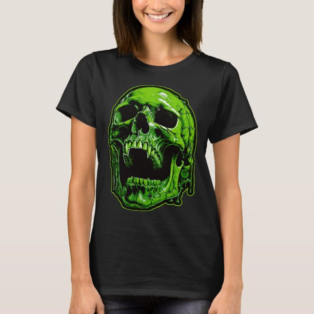 Camiseta Grüner Vampirschädel (Frente)