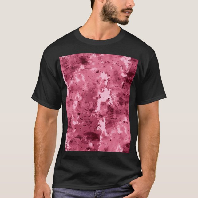 Camiseta Grunge abstrato de aquarela: padrão de camuflagem. (Frente)