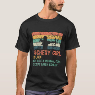 Camiseta Grunge Afastada Archery Girl Retro Engraçado