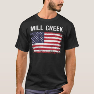 Camiseta Grunge American Flag Mill Creek