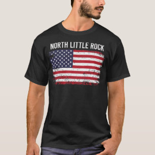 Camiseta Grunge American Flag North Little Rock
