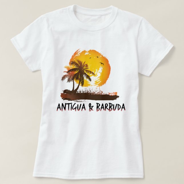 Camiseta Grunge Antígua e Barbuda (Frente do Design)